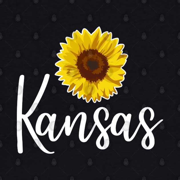 Kansas The Sunflower State Classic Script by TGKelly